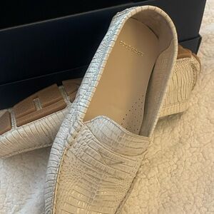 Cole Haan White Crock Loafers - Size 9